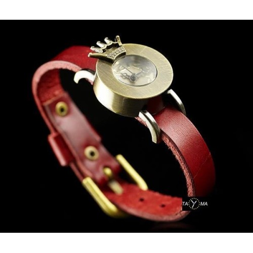 ZEGAREK DAMSKI TAYMA - RETRO PUNK 28 - czerwony (zx585a) - TA-1292