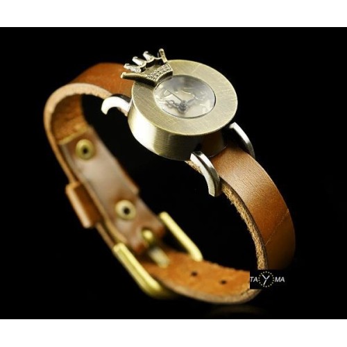 ZEGAREK DAMSKI TAYMA - RETRO PUNK 28 - camel (zx585e) - TA-1293