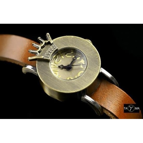 ZEGAREK DAMSKI TAYMA - RETRO PUNK 28 - camel (zx585e) - TA-1293