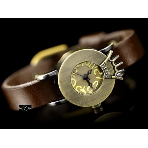 ZEGAREK DAMSKI TAYMA - RETRO PUNK 28 - brąz (zx585d) - TA-1297