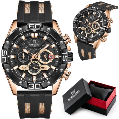 ZEGAREK MĘSKI NAVIFORCE NF8019T - CHRONOGRAF (zn125d) + BOX - TA-17214