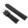 Pasek skórzany do zegarka W34 - PREMIUM - czarny/czarne - 26mm - TA-18427