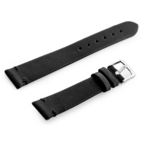 Pasek skórzany do zegarka W91 - czarny - 14mm - TA-18436