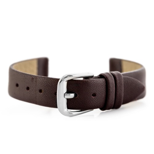 Pasek skórzany do zegarka W86 - ciemny brąz - 14mm - TA-18440