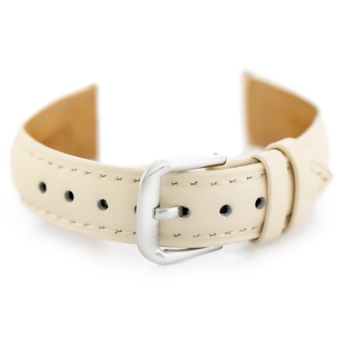 Pasek skórzany do zegarka W94 - kremowy - 10mm - TA-18451
