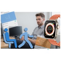 SMARTWATCH UNISEX Rubicon RNCF17 - BLUETOOTH CALL, ŁADOWANIE BEZPRZEWODOWE (sr059b)