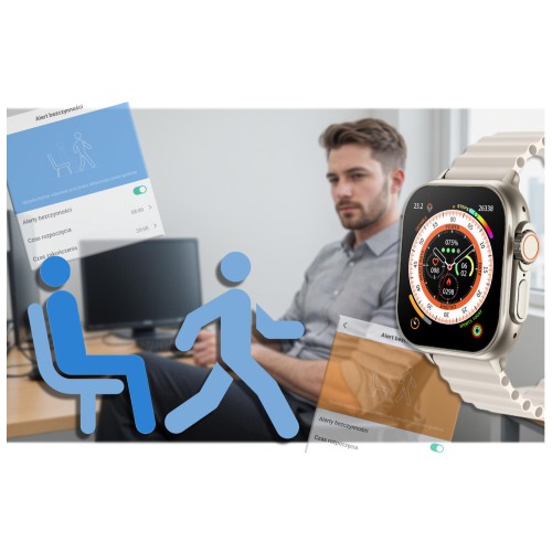 SMARTWATCH UNISEX Rubicon RNCF17 - BLUETOOTH CALL, ŁADOWANIE BEZPRZEWODOWE (sr059c) - TA-24992