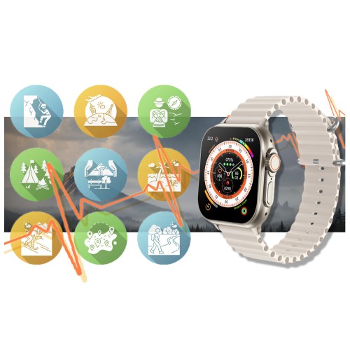 SMARTWATCH UNISEX Rubicon RNCF17 - BLUETOOTH CALL, ŁADOWANIE BEZPRZEWODOWE (sr059c) - TA-24992