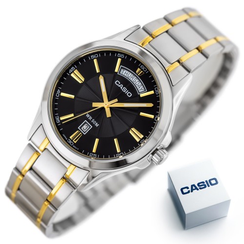 ZEGAREK MĘSKI CASIO MTP-1381G-1A (zd191d) + BOX - TA-51336