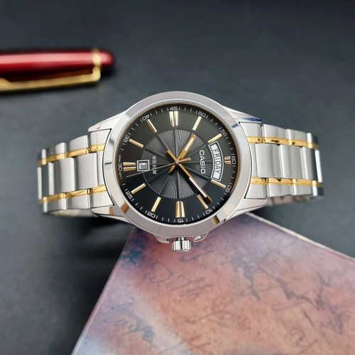 ZEGAREK MĘSKI CASIO MTP-1381G-1A (zd191d) + BOX - TA-51336