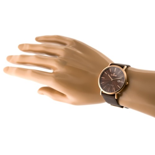 ZEGAREK MĘSKI G. ROSSI - 10853A - SLIM (zg184f) + BOX - TA-9