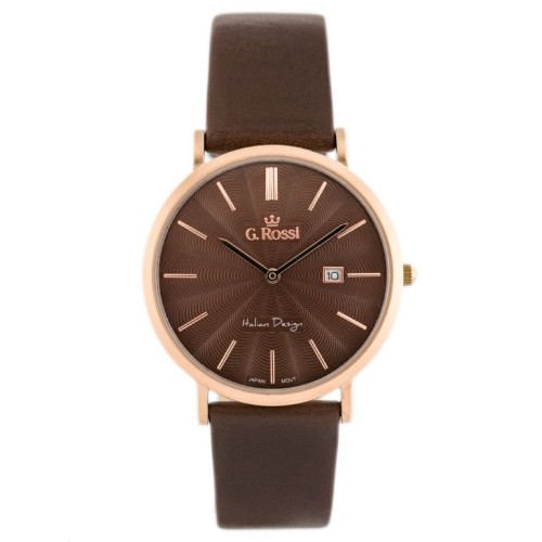 ZEGAREK MĘSKI G. ROSSI - 10853A - SLIM (zg184f) + BOX - TA-9