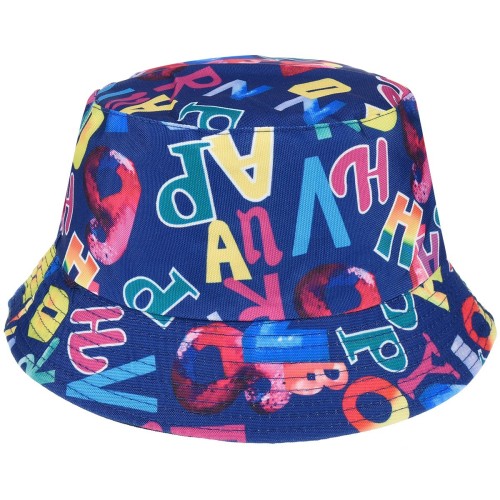 Kolorowe Literki Dwustronny Kapelusz Dziecięcy Bucket Hat Kap-Md - HH-10983