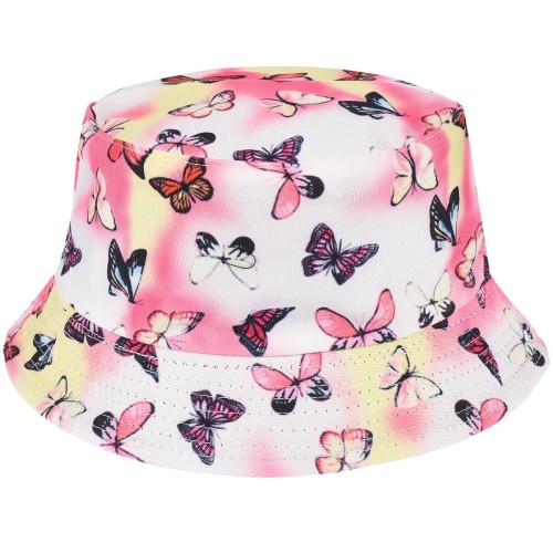 Motylki Dwustronny Kapelusz Dziecięcy Bucket Hat Kap-Md - HH-10984