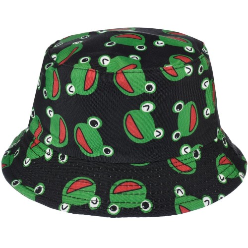 Żabki Dwustronny Kapelusz Dziecięcy Bucket Hat Kap-Md - HH-10985