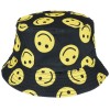 Smile Na Czerni Dwustronny Kapelusz Dziecięcy Bucket Hat Kap-Md - HH-11119