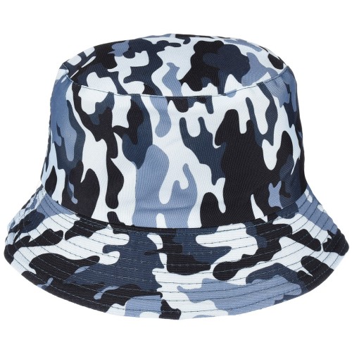 Granatowy Kapelusz Dwustronny Bucket Hat Wędkarski Modny Moro Kap-M-47 - HH-11133