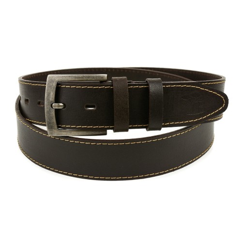 Pasek Męski Skórzany Klamra 4 Cm Ciemny Bąz Beltimore A35 - HH-8312
