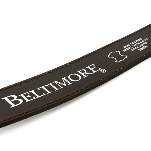 Pasek Męski Skórzany Klamra 4 Cm Ciemny Bąz Beltimore A35 - HH-8312