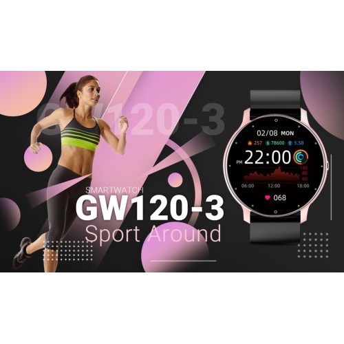 Smartwatch Giewont Sport Around GW120-3 - Rose Gold/Black Effect - 6601