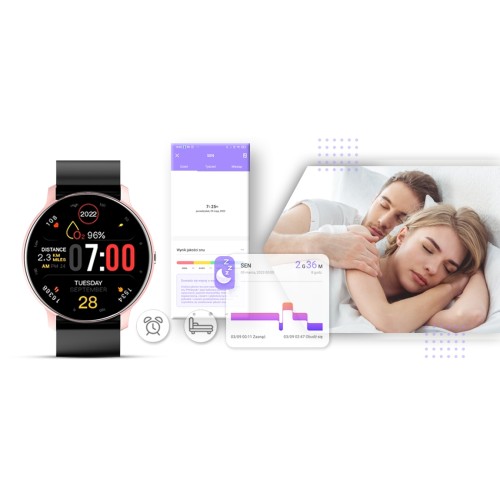Smartwatch Giewont Sport Around GW120-3 - Rose Gold/Black Effect - 6601