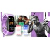 Smartband Giewont Fit&GO Duo GW200-8 - Black + Pasek Touch of Lavender - 5184