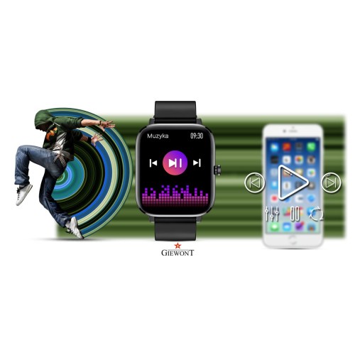 Smartwatch Giewont Dynamic SmartCall GW230-2 - Carbon/Carbon - 6560