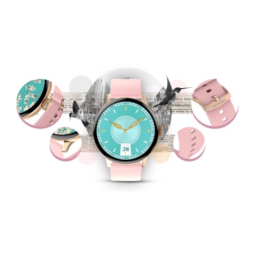 Smartwatch Giewont Supernova SmartCall GW330-1 Rose Gold Shine/Powder Pink - 5870
