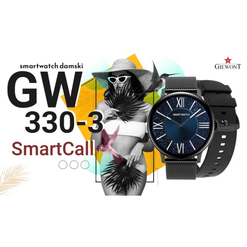 Smartwatch Giewont Supernova SmartCall GW330-3 Black Shine/Black Effect - 5752
