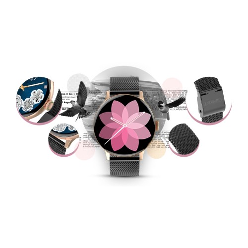 Smartwatch Giewont Supernova SmartCall GW330-4 Black Shine/Powder Pink - 6207