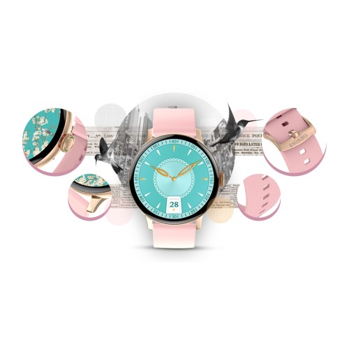 Smartwatch Giewont Supernova SmartCall GW330-4 Black Shine/Powder Pink - 6207