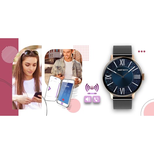 Smartwatch Giewont Supernova SmartCall GW330-4 Black Shine/Powder Pink - 6207