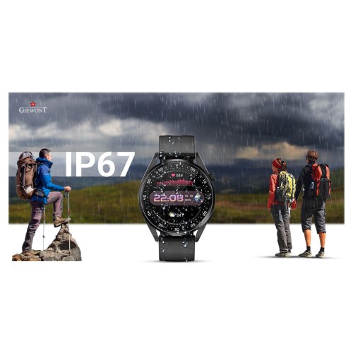 Smartwatch Giewont Vertex SmartCall GW450-1 Carbon/Carbon Silikon - 6330