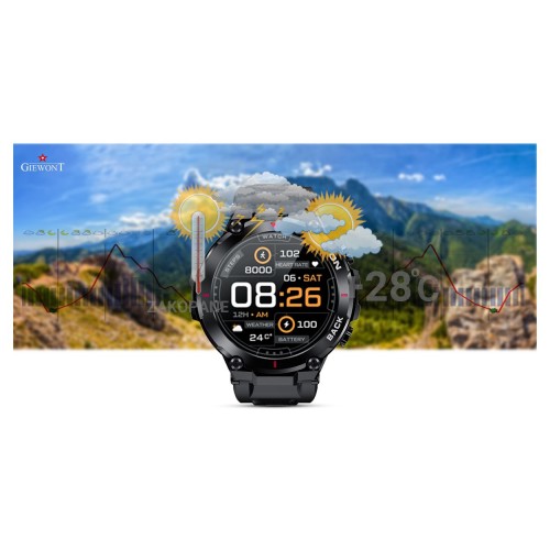 Smartwatch Giewont Pionier GPS GW460-1 - Carbon - 6663