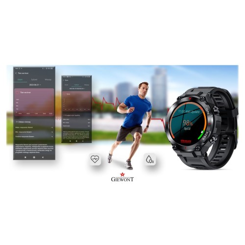 Smartwatch Giewont Pionier GPS GW460-1 - Carbon - 6663