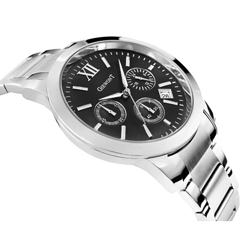 Zegarek Męski Giewont Apex Chrono GW6480-1 Chronograf Silver/Black - 6369
