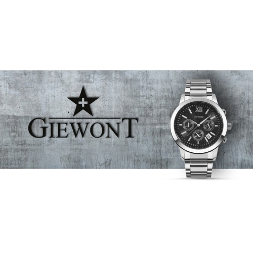 Zegarek Męski Giewont Apex Chrono GW6480-1 Chronograf Silver/Black - 6369