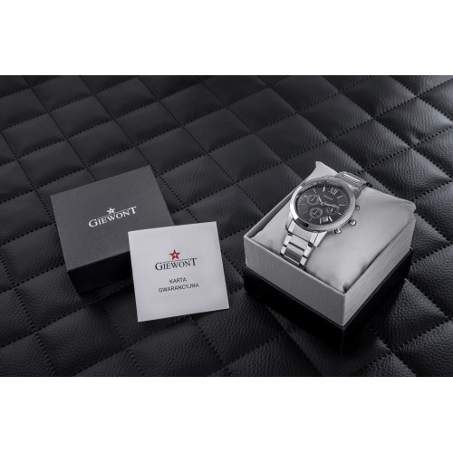 Zegarek Męski Giewont Apex Chrono GW6480-1 Chronograf Silver/Black - 6369