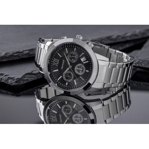 Zegarek Męski Giewont Apex Chrono GW6480-1 Chronograf Silver/Black - 6369