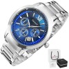 Zegarek Męski Giewont Apex Chrono GW6480-2 Chronograf Silver/Blue - 6368
