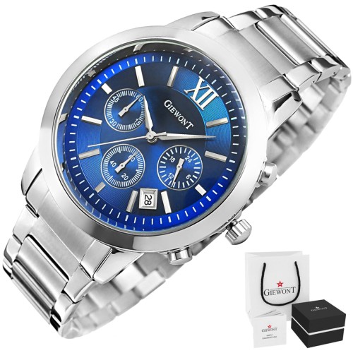 Zegarek Męski Giewont Apex Chrono GW6480-2 Chronograf Silver/Blue - 6368