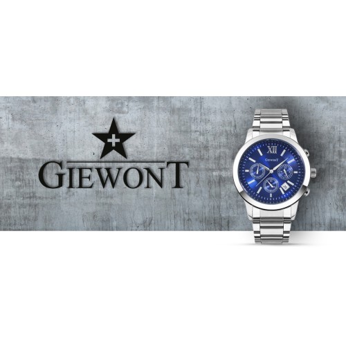 Zegarek Męski Giewont Apex Chrono GW6480-2 Chronograf Silver/Blue - 6368