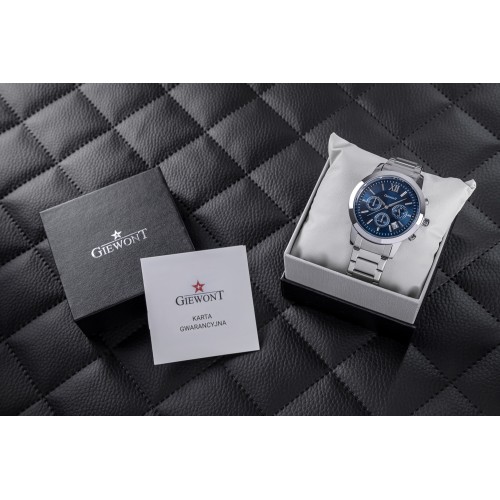 Zegarek Męski Giewont Apex Chrono GW6480-2 Chronograf Silver/Blue - 6368