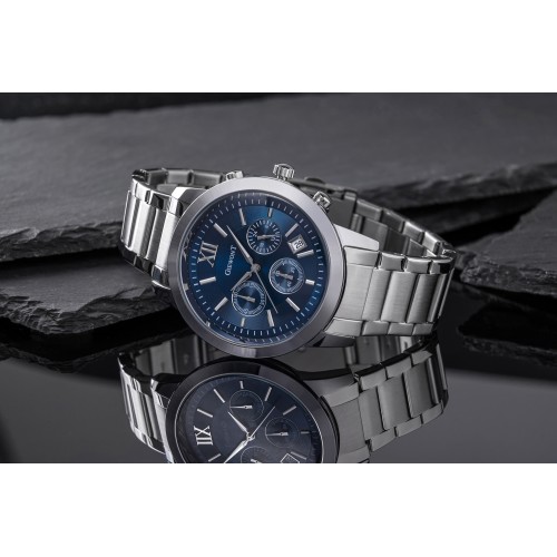 Zegarek Męski Giewont Apex Chrono GW6480-2 Chronograf Silver/Blue - 6368