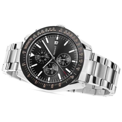 Zegarek Męski Giewont PrimeChrono GW8620-1 Chronograf Silver/Black - 6374
