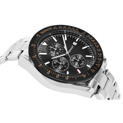 Zegarek Męski Giewont PrimeChrono GW8620-1 Chronograf Silver/Black - 6374