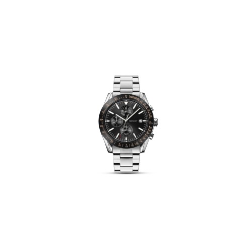 Zegarek Męski Giewont PrimeChrono GW8620-1 Chronograf Silver/Black - 6374