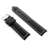 Pasek skórzany do zegarka W34 - PREMIUM - czarny/białe - 26mm - TA-18426