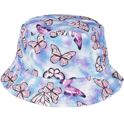 Pastelowe Motylki Dwustronny Kapelusz Dziecięcy Bucket Hat Kap-Md - HH-11118