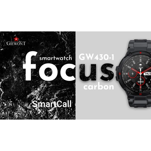 Smartwatch Giewont Focus SmartCall GW430-1 - Carbon - 5126